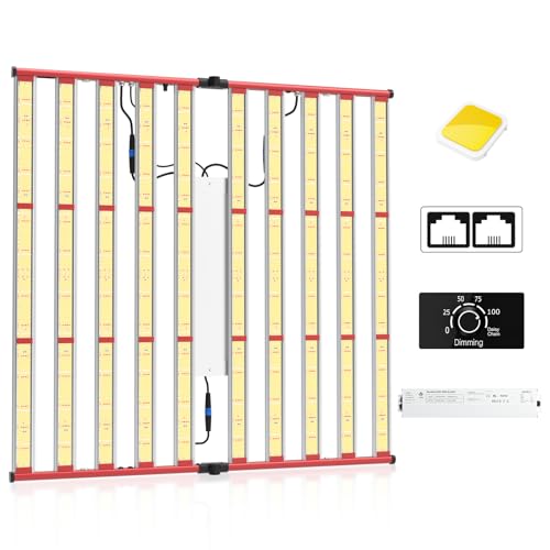 AGLEX 1000W LED Grow Lights, Full Spectrum Grow Light with UV IR, Daisy Chain Plant Bar Style Grow Light Foldable & Dimmable for Indoor Growing Commercial Hydroponic Growing Lamp 6x6ft Core Coverage