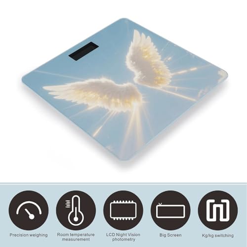 Báscula digital de vidrio templado para baño 400 lb miniatura 3