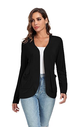 TownCat Women’s Lightweight Cardigan with Pockets Long Sleeve Open Front Cardigan for Women2