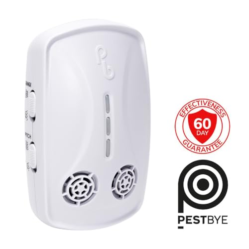 Pestbye® Advanced Whole House Rat and Mouse Repellent - Ultrasonic Electromagnetic Repeller - Get Rid of Mice and Rodents Humanely
