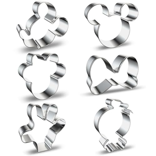 6 Pezzi Tagliabiscotti Animale,Formine per Biscotti,Stampi Biscotti,Stampo Biscotti Animale in Acciaio Inox,Cookies Cutter,per Bambini Biscotti Torta Decorazioni