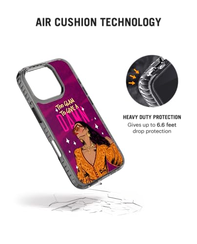 Image of DailyObjects Glam No Damn Stride 2.0 Magnetic Case Cover Compatible with iPhone 16 Pro Max | Wireless Charging Slim Back Cover | 2 Layer Edge Protection & Shockproof