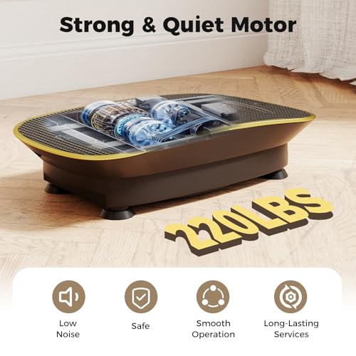 Image of GYMAX Vibration Plate Exercise Machine-10 Level Intensity, LED Display & Remote Control, Body Vibrating Plates Stand Shaking Platform Fat Burning Machine