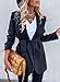 Happy Sailed Womens Blazers Formal Open Front Long Sleeve Belted Office Blazers Bussiness Casual Jackets Work Suit with Pockets Black X-Large