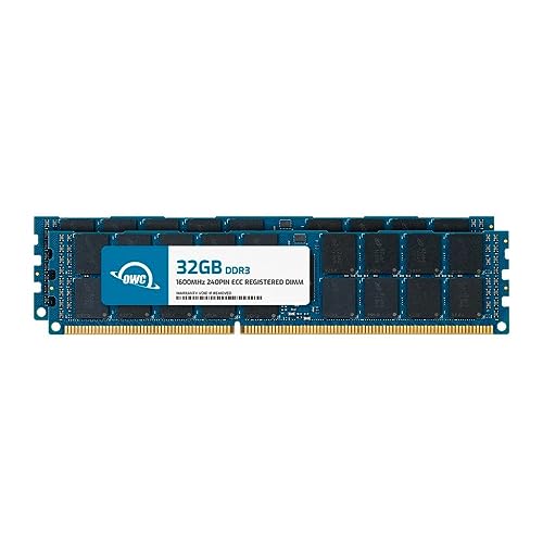 Image of OWC 64GB (2x32GB) DDR3 1600 PC3-12800 CL11 4Rx4 240-pin 1.5V ECC Registered DIMM Memory RAM Module Upgrade Kit for Select Workstations or Servers