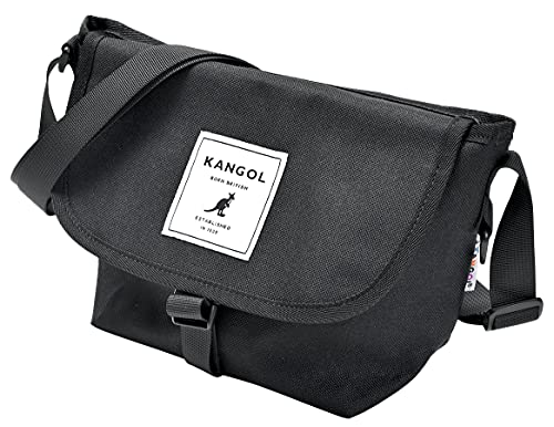 KANGOL (カンゴール) ワンバックル メッセンジャーバッグ ショルダーバッグ KGSA-BG00205 (ブラック)