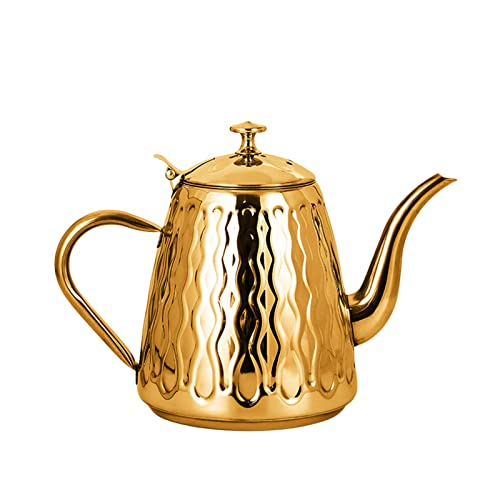 ティーケトル高速加熱コーヒー醸造ポットティーウォーマー誘導電気金銀 12.5x14.5 cm