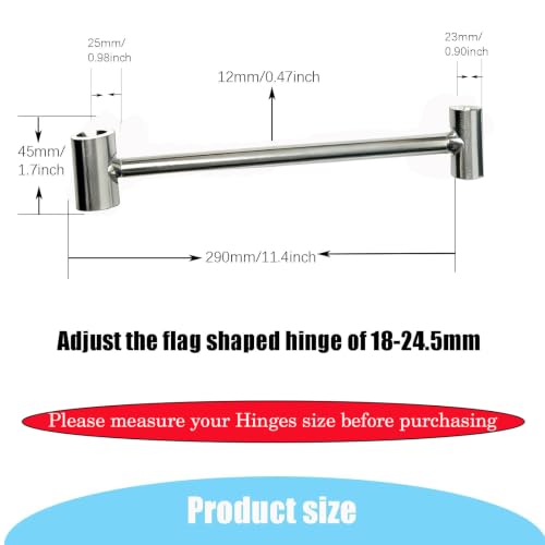 Image of Door Hinge Gap Adjusting Wrench Tool, Upgraded Rolled Steel Doors Hinge Adjustment Tool, 23-25mm Hinges Gap Adjusting Wrench for Safety Doors, Fire Doors, Light Sliver
