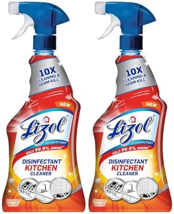 Lizol Power Kitchen Cleaner Spray - 450 ml (Pack of 2)