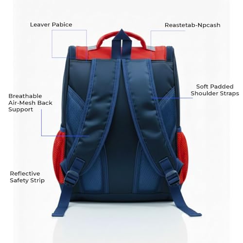 Image of School Bag for Boys & Girls 6-10 Years | Kids Lightweight Waterproof Backpack for 8-10 Years | Spacious Durable Book Bag for Primary & Middle School Students