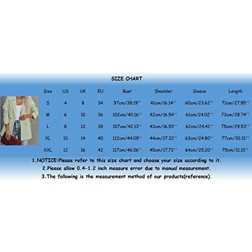 Womens Pocket Long Sleeve Casual Blazer Work Office Blazer Lapel Button Jacket Womens Winter Coats (B, L) #TOP3