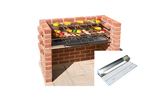 B801g Black Knight Kit de barbacoa de ladrillos con Ember Guardia + plancha grill