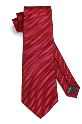 Image of HISDERN Ties for Men Solid Tie Handkerchief Set Classic Woven Silk Business Polka Dot Mens Ties Necktie Wedding Party