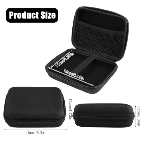 Kabeltasche Klein, Hardcase Cable Organizer Bag, Mini Reise Aufbewahrungstasche 16 X 12 X 6 CM, Schwarz Kabelorganizer Taschen, Staubresistent, Wasserdicht, Tasche für USB Flash, Maus, Earphone