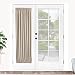 Elegance Blackout Sidelight panel curtains 25W by 72L Inches-Side lights front door curtain/panel-Beige(25x72)