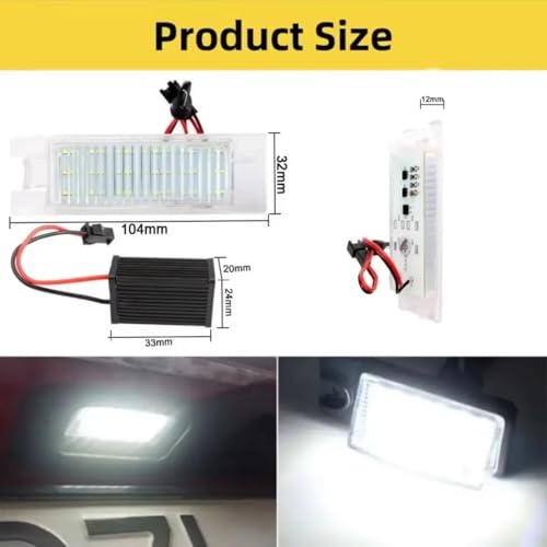 Luces de matrícula para Opel Tigra Adam y Cascada kit de iluminación 4