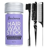 Boslance Hair Wax Stick for Flyaways Hair Wax Stick for Women Wax Stick for Kids Slick Hair Wax Stick Hair Pomade Stick for Women Hair Smoothing Stick Hair Gel (1 wax stick+3 Brushes)