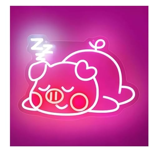 Lumières néon décoratives pour calmer le stress lampe rose réglable Sleepy Pig
