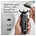 Braun Series 6 6046cs Electric Razor for Men, Wet & Dry, Electric Razor, Rechargeable, Cordless Foil Shaver with Charging Stand, Travel Case and Precision Trimmer, Black