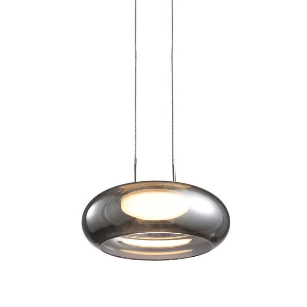 Lampe suspendue LED dimmable en verre D13,79" pour table à manger et cuisine