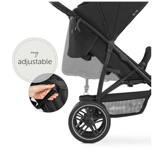 hauck Rapid 3R Carro 3 Ruedas Bebe - Silla de Paseo Ligera hasta 22 Kilos - Carrito Reclinable desde Nacimiento con Protección UV 50+ - Neumáticos de Goma - Compacto - Cesta Grande - Negro - imagen 2