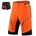 LXZH Cuissard Cycliste Homme Gel 5D Rembourré, Shorts Vélo VTT Route Sports Pantalons Sport Extérieur sous-vêtements Anti-Transpiration Respirant,Orange,XL