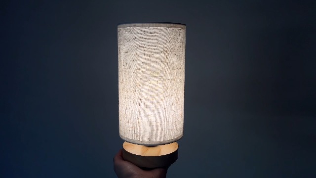 Image of Small Bedside Table Lamp for Bedroom set of 2,Minimalist Wood Base & Round Fabric Shade,Mini Cute Cozy Warm Nightstand Boho Lamp set, Study Desk Night Stand Light for Room, Dorm,Nursery,Living Room