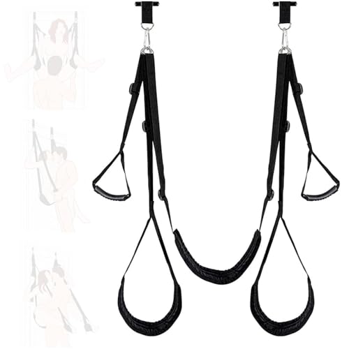 1 pz Altalena da porta in nylon nero con seduta