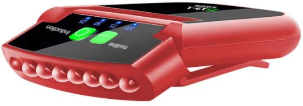 6 LED Clip-on Headlamp Rechargeable Sensor Cap Hat Lamp Headlight Torch Light.Clip On Cap LED Lightfor Hunting Camping Running Fishing (Red)