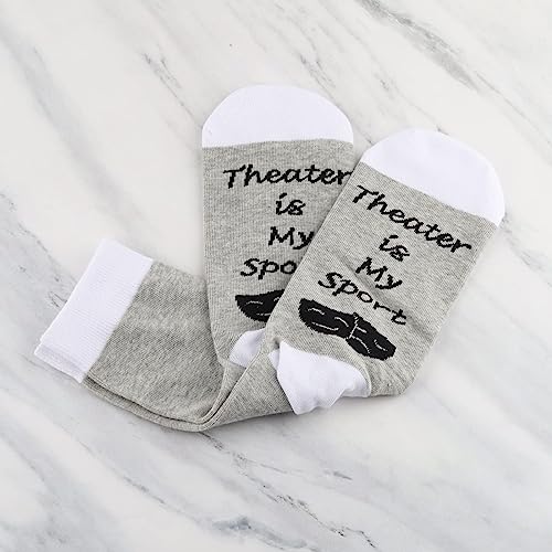 BLUPARK Theater Socks Acting Gift Theater Is My Sport 1 Pairs Socks Musical Drama Actor Actress Funny Gift4
