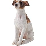 Sandicast Small Size Greyhound Sculpture, Sitting