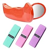 Laffy 内転筋 トレーニング ダイエット器具 太もも 痩せ 骨盤 トレーニングチューブ (オレンジ)