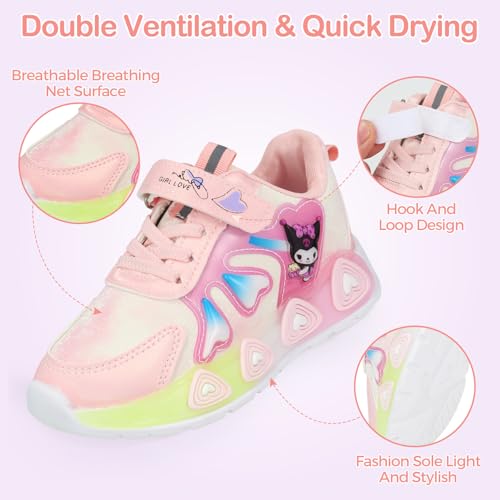 Kid's Glitter Running Cartoon Sneaker Sparkly Glowing Shiny Bling Princess Shoes School Athletic Walking Shoes for Girls3