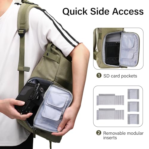 Mochila para Cámara DSLR/SLR/Mirrorless con Compartimento para Laptop 15-16 pulgadas miniatura 3