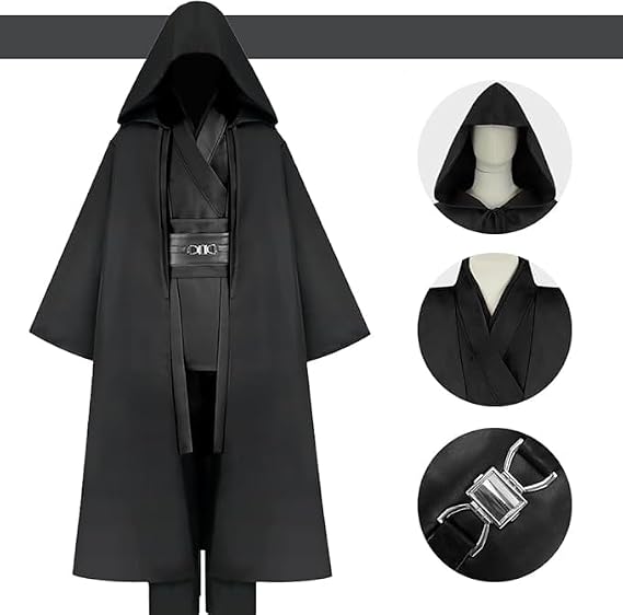Gothden Tunic Costume Hooded Robe Knight Fancy Full Set Halloween Cosplay Masquerade Party Costume