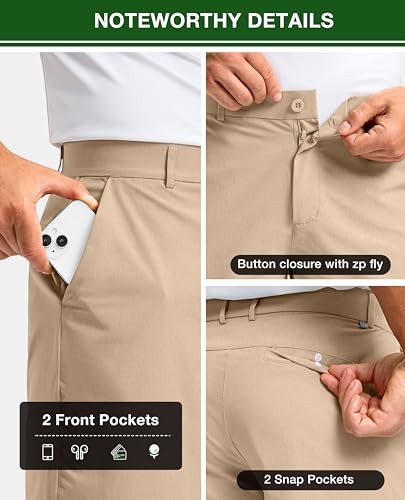 Image of Soothfeel Men's Casual Shorts 5 /7 /9 Inch Golf Dress Shorts for Men Flat Front Work Lightweight Quick Dry with 4 Pockets