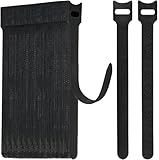 100 Stück 15cm Kabelklett Kabelbinder Schwarz – Wiederverwendbare Kabel Klettbänder Zur Ordnung Von Kabeln, Selbsthaftende Cable Organizer Für Schreibtisch, Haushalt Und Büro