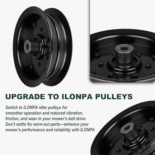 532196106 Flat Idler Pulley Replaces for Husqvarna/Poulan/Craftsman 6106 197379 532197379 for 42\" 46\" 48\" 54\" Decks Lawn Mower (1 Pack)