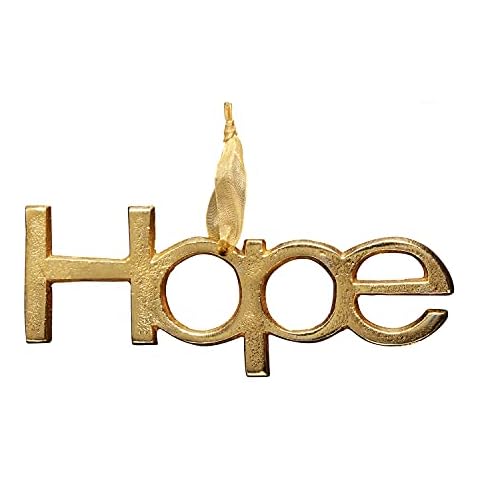 47th & Main Christmas Metal Ornament, 6" W x 2" H, Hope Gold Cover