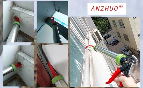 Image of Caulking Nozzle for Sausage Caulking Gun,Long Sausage Nozzle,Reusable Caulk Nozzle Applicator (1Straight +2 Curved)