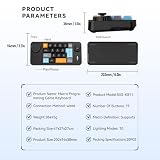 Bewinner Przewodowa Klawiatura Macro Mechaniczna, 19 Klucza Jednoręczna Programowalna Klawiatura, Podświetlana Klawiatura LED RGB z Roller Roller Control do Gry Roboczej