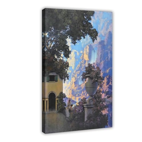 Toile lever du soleil Maxfield Parrish pour déco salon chaleureuse