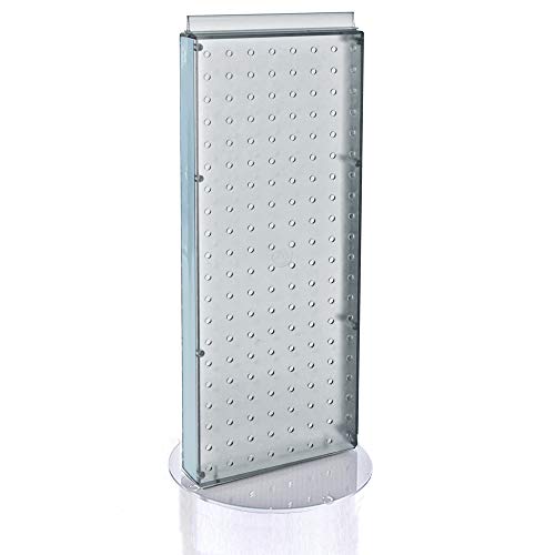 Azar 700509-CLR Pegboard Two-Sided Non-Revolving Counter Display, Clear Translucent Color