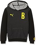 PUMA Kinder Pullover BVB B Graphic Hoody, Dark Gray Heather, 116