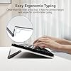 suptek Clear Acrylic Tilted Computer Keyboard Stand for Easy Ergonomic Typing, Keyboard Tray Holder Silicone Anti-Slip Case for Office Desk, Home, School, A001 #2