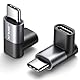 JSAUX USB C Winkelstecker 90 Grad 2 Stück, USB C Winkel 40Gbps Typ C Stecker auf Typ-C Buchse PD 100W Schnellladung Adapter kompatibel mit Steam Deck, Switch, ROG Ally, VR, Laptop, iPhone 16/15