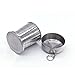 Geekercity 240ML Portable Stainless Steel Folding Cup Outdoor Travel Telescopic Collapsible Mug Camping Hiking Sports Cup Bottle