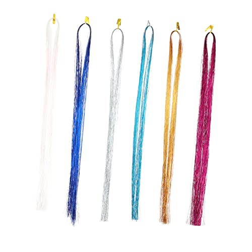 Mikinona 12pièces Tresses De Cheveux Colorées Avec Paillettes Accessoires De Coiffure Brillants Pour Femmes Et Filles Pour Photographie Cosplay Et Événements Festifs