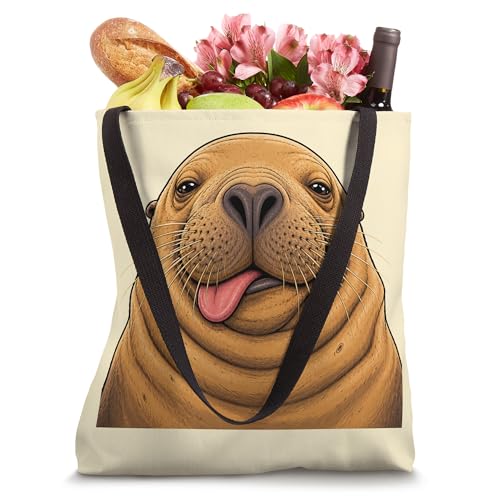 Funny Sea Lion Blep Tongue Out Cute Tote Bag miniatura 2