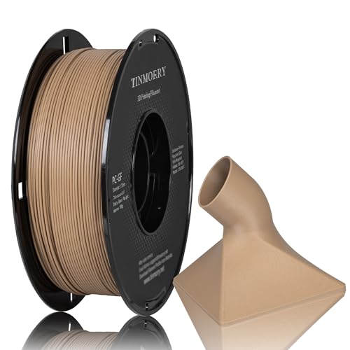Image of TINMORRY Glass Fiber PC Filament 1.75mm, Excellent Heat Resistance PC-GF 3D Printing Filament, Strength & Rigidity, 1KG, 1 Spool, Apricot